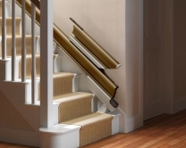 Stairlift Rail at Bottom of Stairs